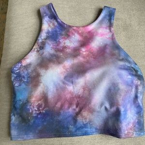 Athleta Cosmic Supernova Print Conscious Crop Sports Bra